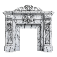 Feu cheminée fabriqué avec marbres sur transparent Contexte png