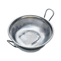 Stainless Steel Colanders With Handle on Transparent Background png