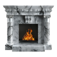 Fire Chimney Made with Marbles on Transparent Background png