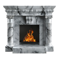 Feuer Kamin gemacht mit Murmeln auf transparent Hintergrund png