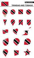 Trinidad and Tobago Flag Collection. Big set for design. vector