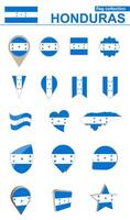 Honduras Flag Collection. Big set for design. vector