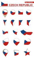 Czech Republic Flag Collection. Big set for design. vector