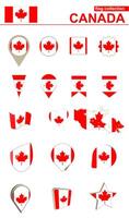 Canada Flag Collection. Big set for design. vector