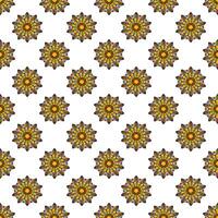 Seamless mandala pattern floral vector