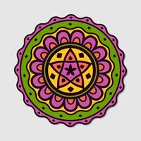 Colorful mandala wrihte vector