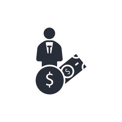 rich man icon. .Editable stroke.linear style sign for use web design,logo.Symbol illustration.