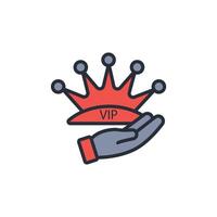 Vip icon. .Editable stroke.linear style sign for use web design,logo.Symbol illustration. vector