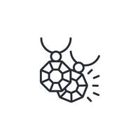 Jewelry icon. .Editable stroke.linear style sign for use web design,logo.Symbol illustration. vector