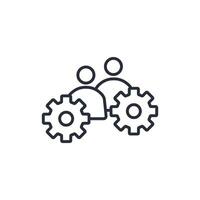 user setting icon. .Editable stroke.linear style sign for use web design,logo.Symbol illustration. vector