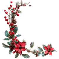 Christmas Tree Border with Bells on Transparent Background png