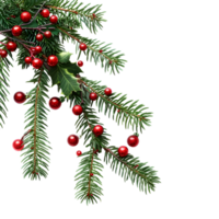 Christmas Tree Border with Bells on Transparent Background png