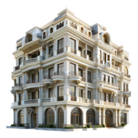 Luxury Residential Building on Transparent Background png