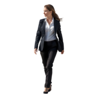 Geschäftsfrau Gehen auf transparent Hintergrund png