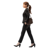 donna d'affari a piedi su trasparente sfondo png
