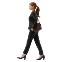 mujer de negocios caminando en transparente antecedentes png