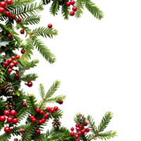 Christmas Tree Border with Bells on Transparent Background png