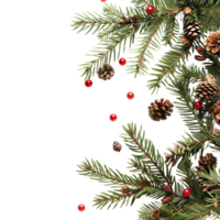 Natale albero confine con campane su trasparente sfondo png