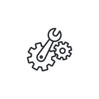service icon. .Editable stroke.linear style sign for use web design,logo.Symbol illustration. vector