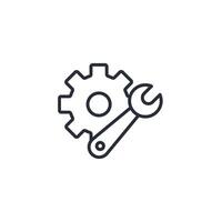 configuration icon. .Editable stroke.linear style sign for use web design,logo.Symbol illustration. vector