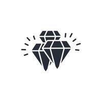 Diamond icon. .Editable stroke.linear style sign for use web design,logo.Symbol illustration. vector