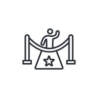 red carpet icon. .Editable stroke.linear style sign for use web design,logo.Symbol illustration. vector