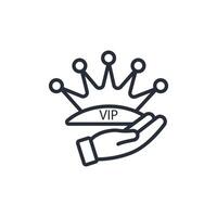 Vip icon. .Editable stroke.linear style sign for use web design,logo.Symbol illustration. vector