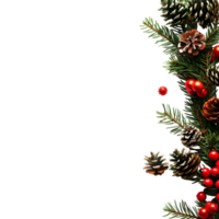 Christmas Tree Border with Bells on Transparent Background png