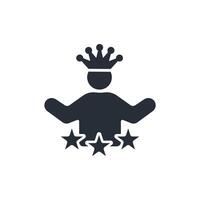 king icon. .Editable stroke.linear style sign for use web design,logo.Symbol illustration. vector