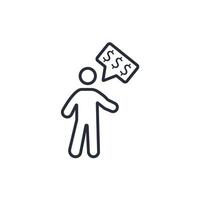 Affluence icon. .Editable stroke.linear style sign for use web design,logo.Symbol illustration. vector