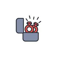 rings icon. .Editable stroke.linear style sign for use web design,logo.Symbol illustration. vector
