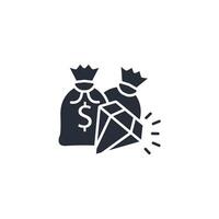 wealth icon. .Editable stroke.linear style sign for use web design,logo.Symbol illustration. vector