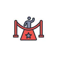 red carpet icon. .Editable stroke.linear style sign for use web design,logo.Symbol illustration. vector