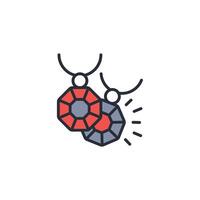 Jewelry icon. .Editable stroke.linear style sign for use web design,logo.Symbol illustration. vector