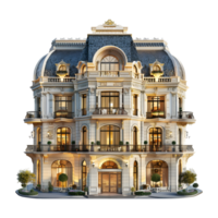 Luxury Residential Building on Transparent Background png