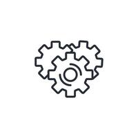 Gear icon. .Editable stroke.linear style sign for use web design,logo.Symbol illustration. vector