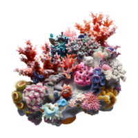 Colorful Corals on Transparent Background png