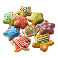 Colorful Tasty Biscuits on Transparent Background png