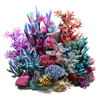 Colorful Corals on Transparent Background png