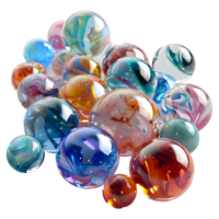 coloré marbres sur transparent Contexte png