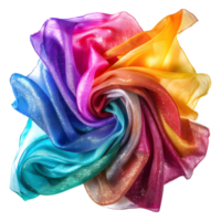 coloré soie tissu sur transparent Contexte png