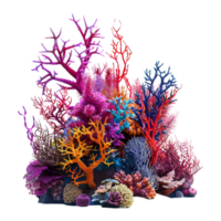 bunt Korallen auf transparent Hintergrund png