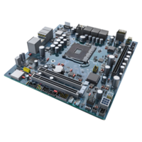 Computer Motherboard on Transparent Background png