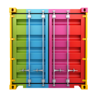 bunt Versand Container auf transparent Hintergrund png