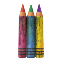 Colorful Crayon on Transparent Background png