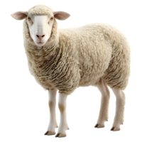 White Sheep on Transparent Background png