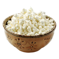 Cottage cheese in a Bowl on Transparent Background png