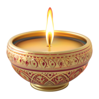 Diwali Candle Lantern or Lamp on Transparent Background png