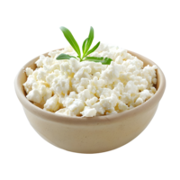 Cottage cheese in a Bowl on Transparent Background png