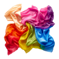 Colorful Silk Cloth on Transparent Background png